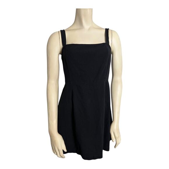 Kendall & Kylie Black Cotton Tank Dress Skater Emo Goth Sundress Punk Large - Picture 1 of 5